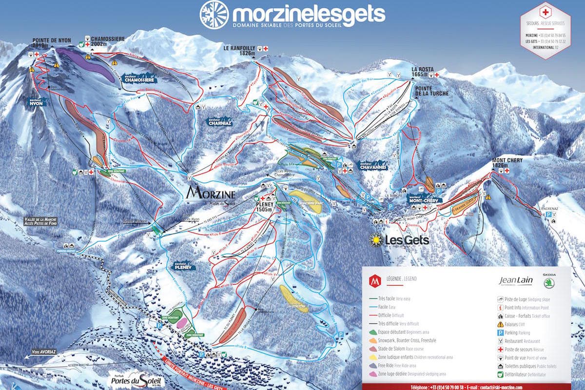 Morzine Les Gets Ski Map